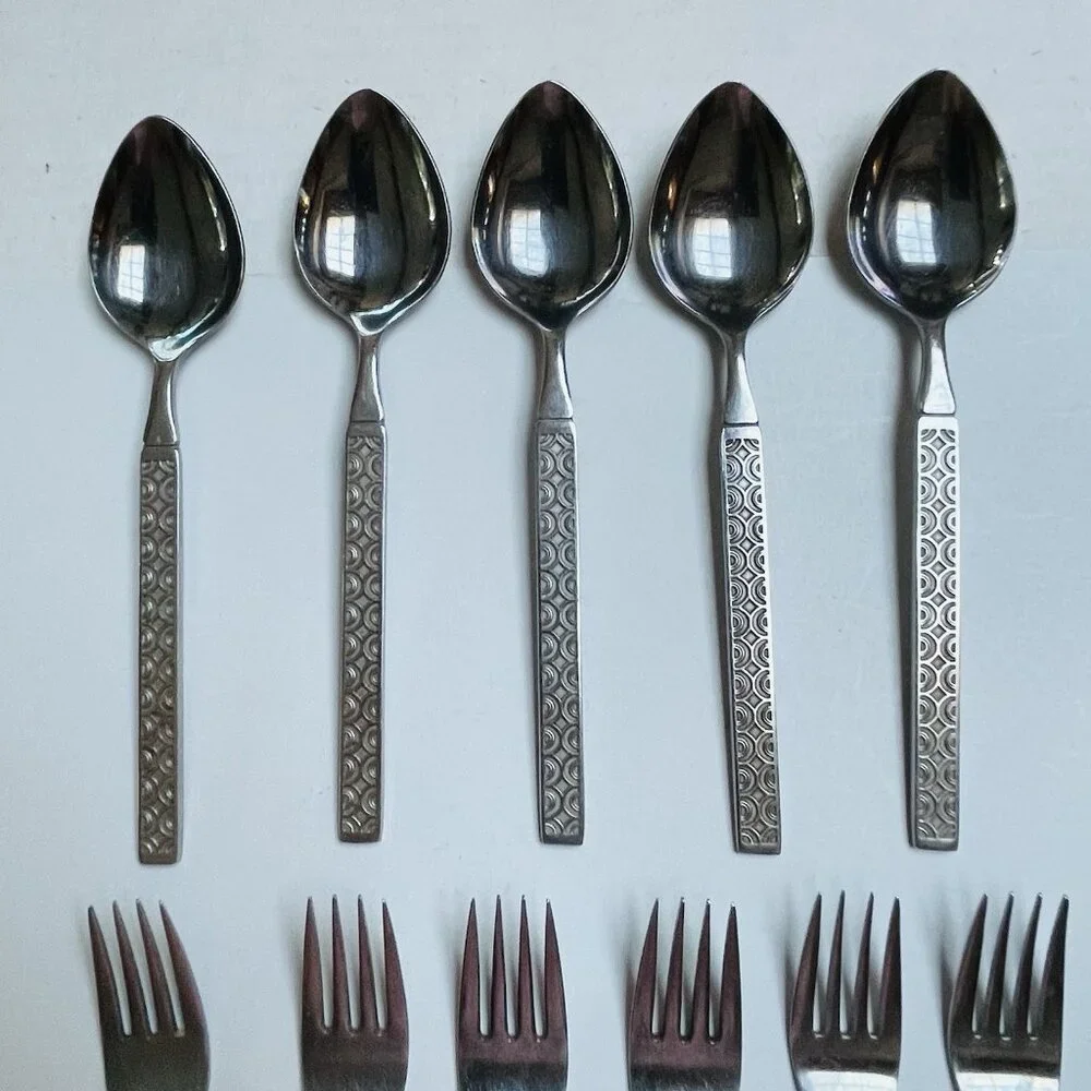 Cordon Emeraude Japan Stainless Steel Flatware Dinner Spoon Fork‎ Salad Fork